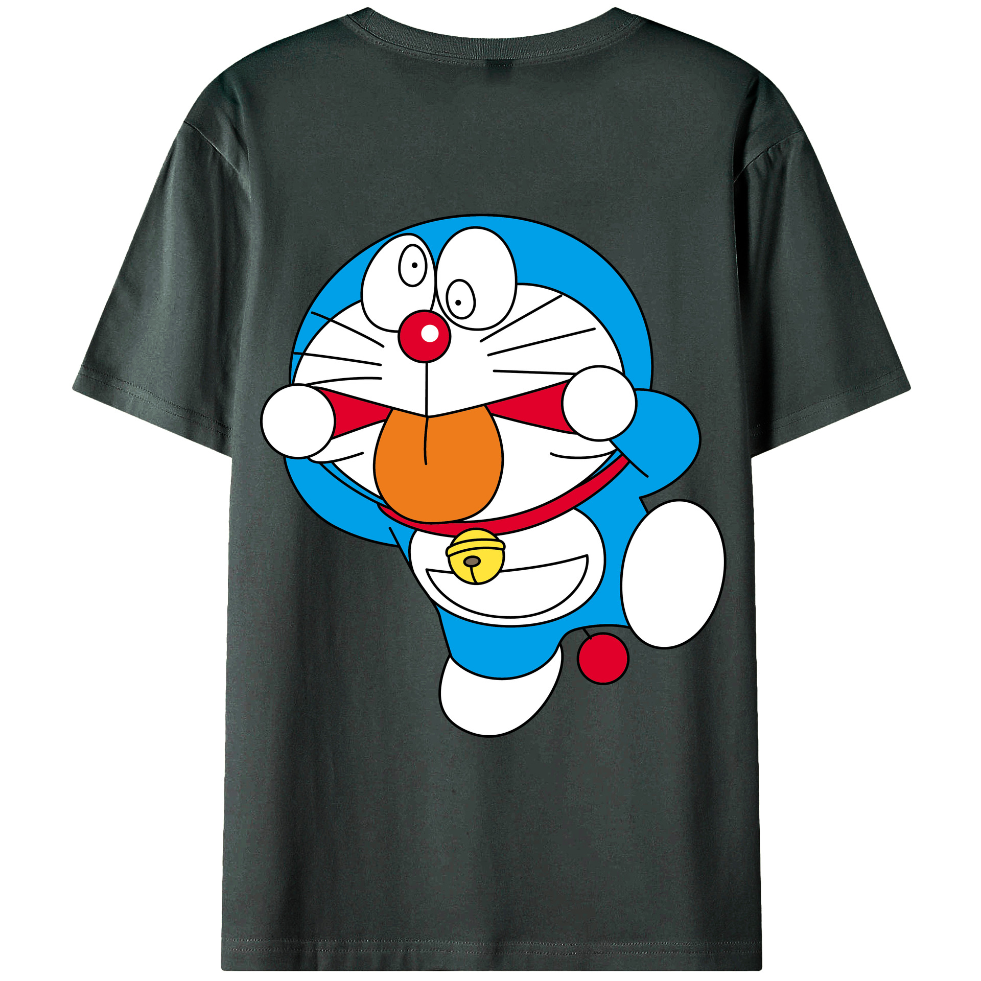 （画像用） ドラえもん Doraemon 綿100％ メンズ半袖Tシャツ（バックプリント） 通気性